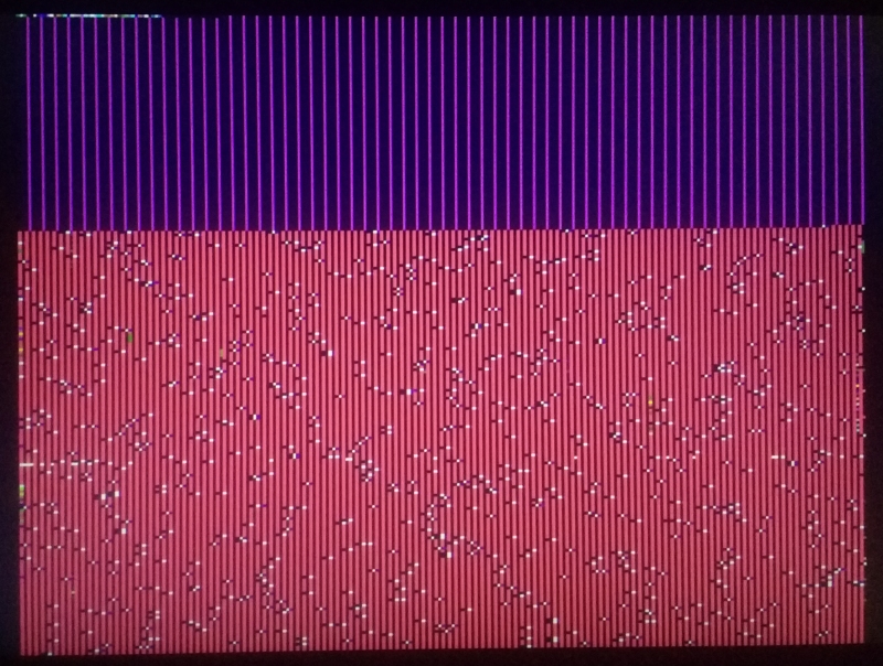 Screenshot of coloured stripes and other patterns